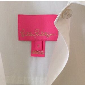 Lilly Pulitzer Lesia Button Down Shirt White $138 Small